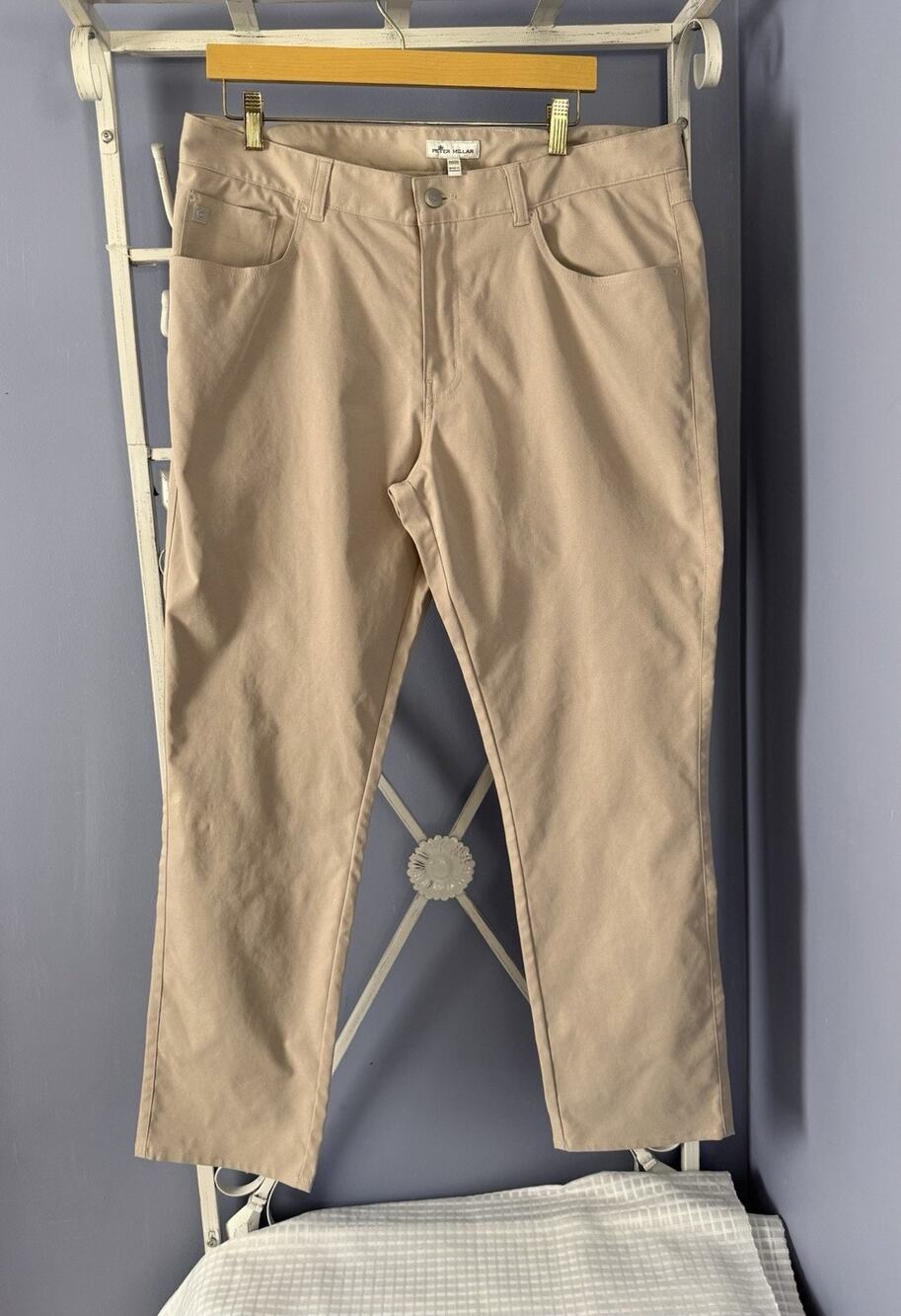 Peter Millar Performance Five-Pocket Pant in Khaki 36x30